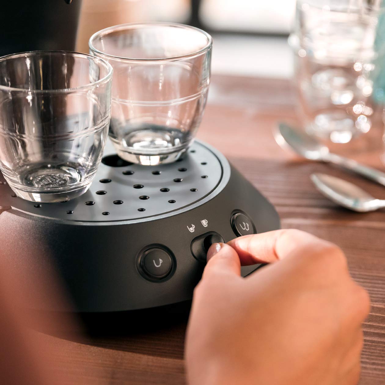SENSEO Original Plus Noir Intense - Cafetière à Dosettes CSA210/61
