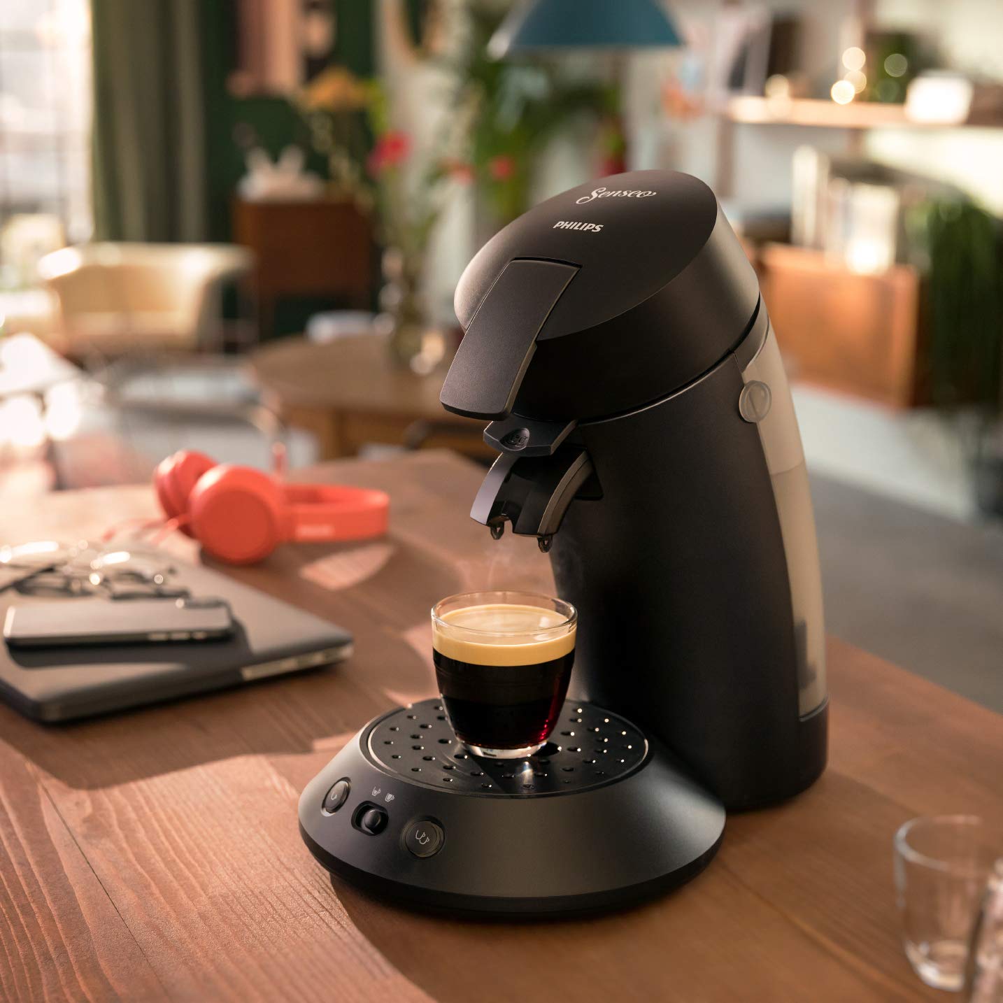 SENSEO Original Plus Noir Intense - Cafetière à Dosettes CSA210/61